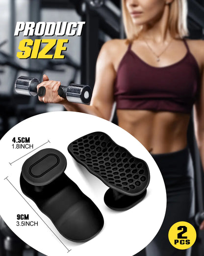 [Deals for You] Weight Lifting Grips for Women & Men, Anti-Slip Rubber Gym Gloves for Palm Protection, Suitable for Dumbbell、Pull-Up、Deadlift